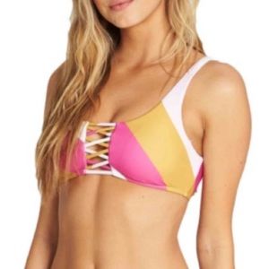 Billabong Soul Stripe Tank Bikini Top Sz Small